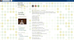 Desktop Screenshot of joyfullygleaning.blogspot.com