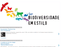 Tablet Screenshot of biodiversidadeemestilo.blogspot.com