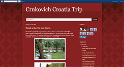 Desktop Screenshot of crnkovichcroatiatrip.blogspot.com