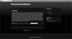 Desktop Screenshot of paranormalreport.blogspot.com