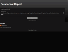 Tablet Screenshot of paranormalreport.blogspot.com