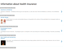 Tablet Screenshot of heathinsuranceinformation.blogspot.com