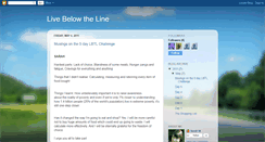 Desktop Screenshot of livebelowtheline2011.blogspot.com