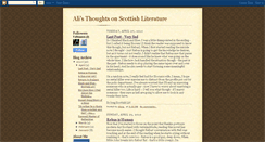 Desktop Screenshot of alisthoughtsonscottishliterature.blogspot.com