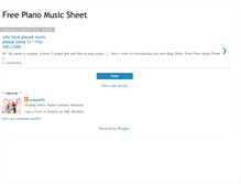 Tablet Screenshot of freepianomusicsheet.blogspot.com