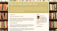 Desktop Screenshot of cratetrainyourdog.blogspot.com
