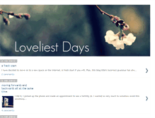 Tablet Screenshot of loveliestdays.blogspot.com