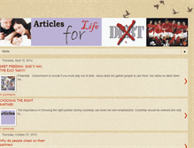 Tablet Screenshot of ingracearticles.blogspot.com