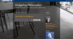 Desktop Screenshot of hedgehogphilosopher.blogspot.com