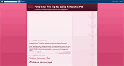 Desktop Screenshot of feng-shui-pet-tip.blogspot.com