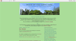 Desktop Screenshot of peaceoftheearthfarm.blogspot.com