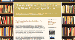 Desktop Screenshot of hondacitydiesel.blogspot.com