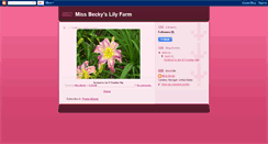 Desktop Screenshot of missbeckyslilyfarm.blogspot.com