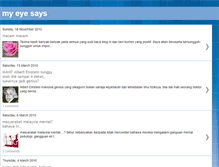 Tablet Screenshot of myeyesays.blogspot.com