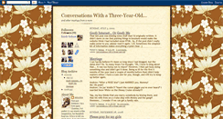 Desktop Screenshot of conversationswithathreeyearold.blogspot.com