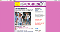 Desktop Screenshot of celebrityaddressesnyc.blogspot.com