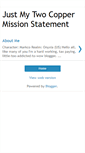 Mobile Screenshot of justmytwocoppermissionstatement.blogspot.com