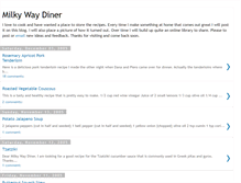 Tablet Screenshot of milkywaydiner.blogspot.com