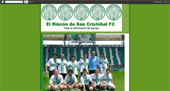 Desktop Screenshot of elrincondesancristobalfc.blogspot.com