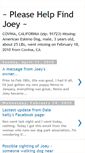 Mobile Screenshot of helpfindjoey.blogspot.com