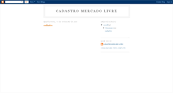 Desktop Screenshot of cadastroml.blogspot.com