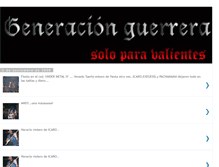 Tablet Screenshot of generacionguerrera.blogspot.com