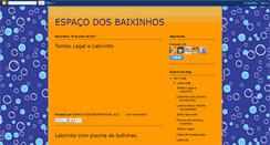 Desktop Screenshot of espacodosbaixinhos.blogspot.com