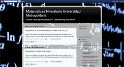 Desktop Screenshot of matematicasnivelatoriaumh.blogspot.com