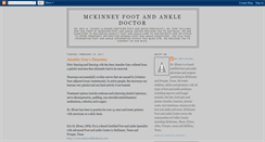 Desktop Screenshot of mckinneyfootpain.blogspot.com