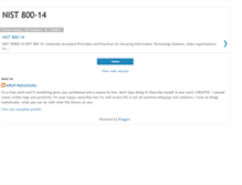 Tablet Screenshot of nist800-14.blogspot.com