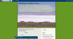 Desktop Screenshot of birding-south-peru.blogspot.com