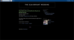 Desktop Screenshot of elmbryantwedding.blogspot.com