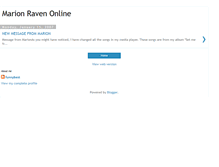 Tablet Screenshot of marionraven.blogspot.com