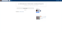 Desktop Screenshot of lenergiepsychosomatique.blogspot.com