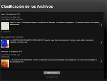 Tablet Screenshot of clasificaciondelosarchivos.blogspot.com