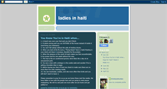 Desktop Screenshot of ladiesinhaiti.blogspot.com