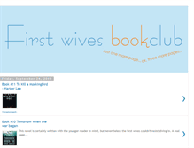 Tablet Screenshot of firstwivesbookclub.blogspot.com