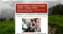 Desktop Screenshot of croire-au-mariage-chretien.blogspot.com