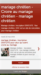 Mobile Screenshot of croire-au-mariage-chretien.blogspot.com