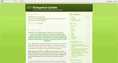 Desktop Screenshot of evangelicalupdate.blogspot.com