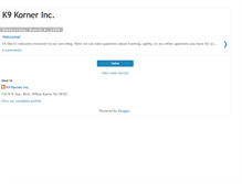 Tablet Screenshot of k9kornerinc.blogspot.com