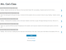 Tablet Screenshot of mrscoxsclass.blogspot.com