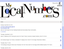Tablet Screenshot of mylocalnumbers.blogspot.com