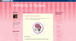 Desktop Screenshot of momentsinfashion.blogspot.com