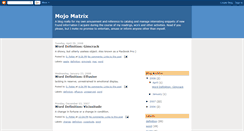 Desktop Screenshot of mojomatrix.blogspot.com
