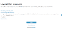 Tablet Screenshot of lowest-cars-insurance.blogspot.com