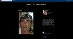 Desktop Screenshot of facesofindonesia.blogspot.com