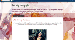 Desktop Screenshot of lexipaigephotography.blogspot.com