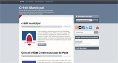 Desktop Screenshot of credit-municipal.blogspot.com