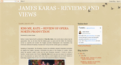 Desktop Screenshot of jameskarasreviews.blogspot.com